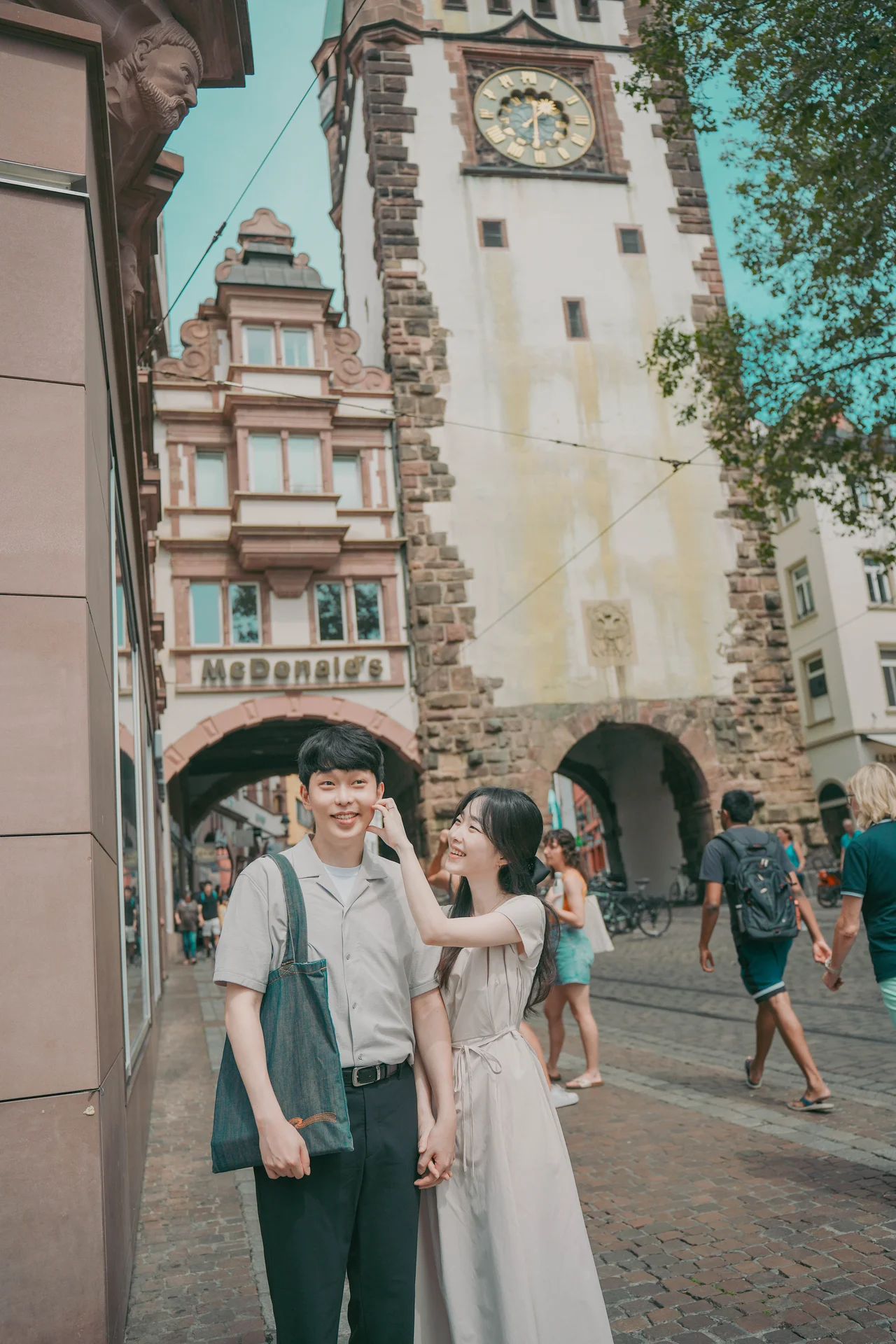 Portraitfotos Paarshooting Citysnaps Freiburg City